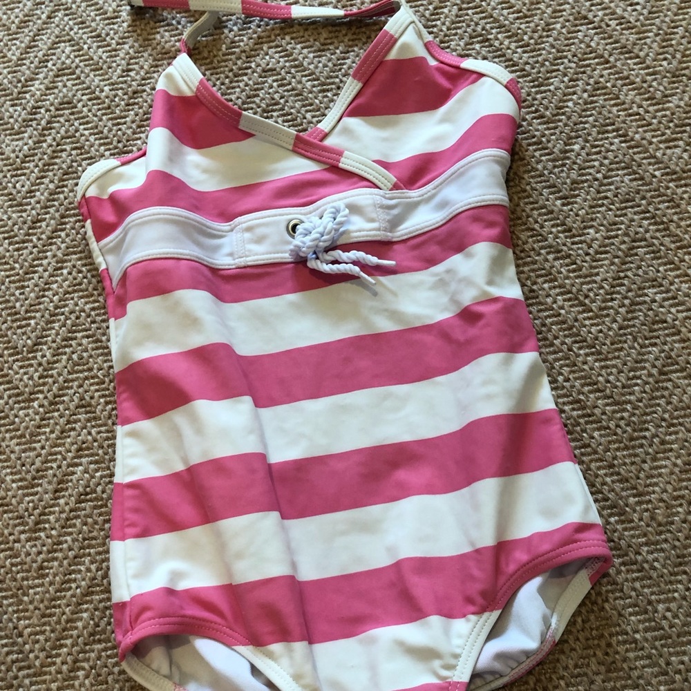 Pink Stripe girls swimsuit